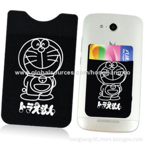 Sticky Mobile Phone Pockets, Made of Microfiber + 3m Glue Materials, Easy to Remove